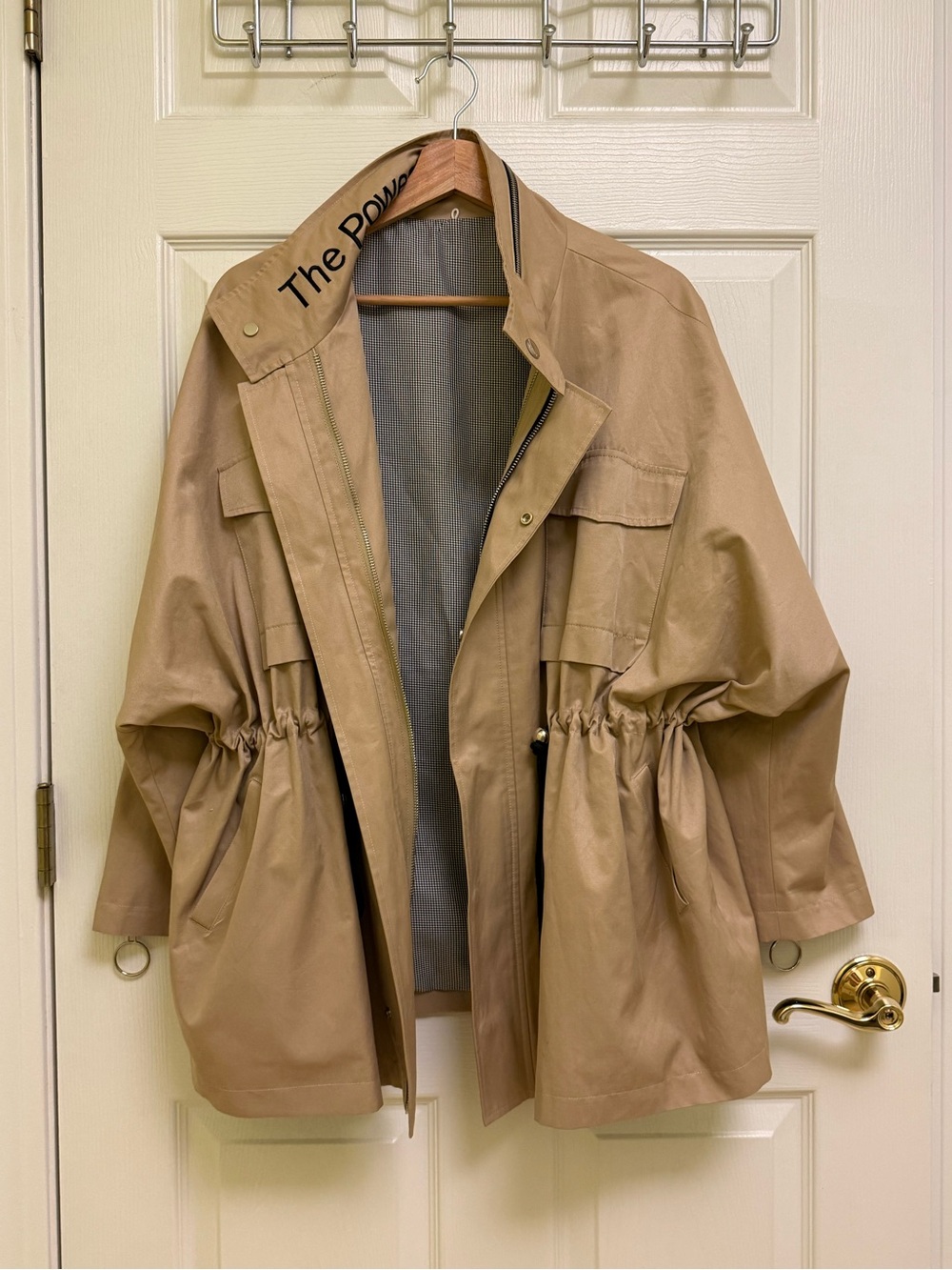 J.ING 2-in-1 Tan Utility Trench Coat & Mocha Brown Faux Fur Jacket